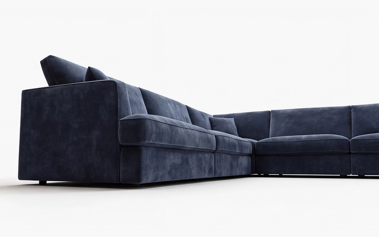 Hudson Corner Lounge - Lennox Indigo