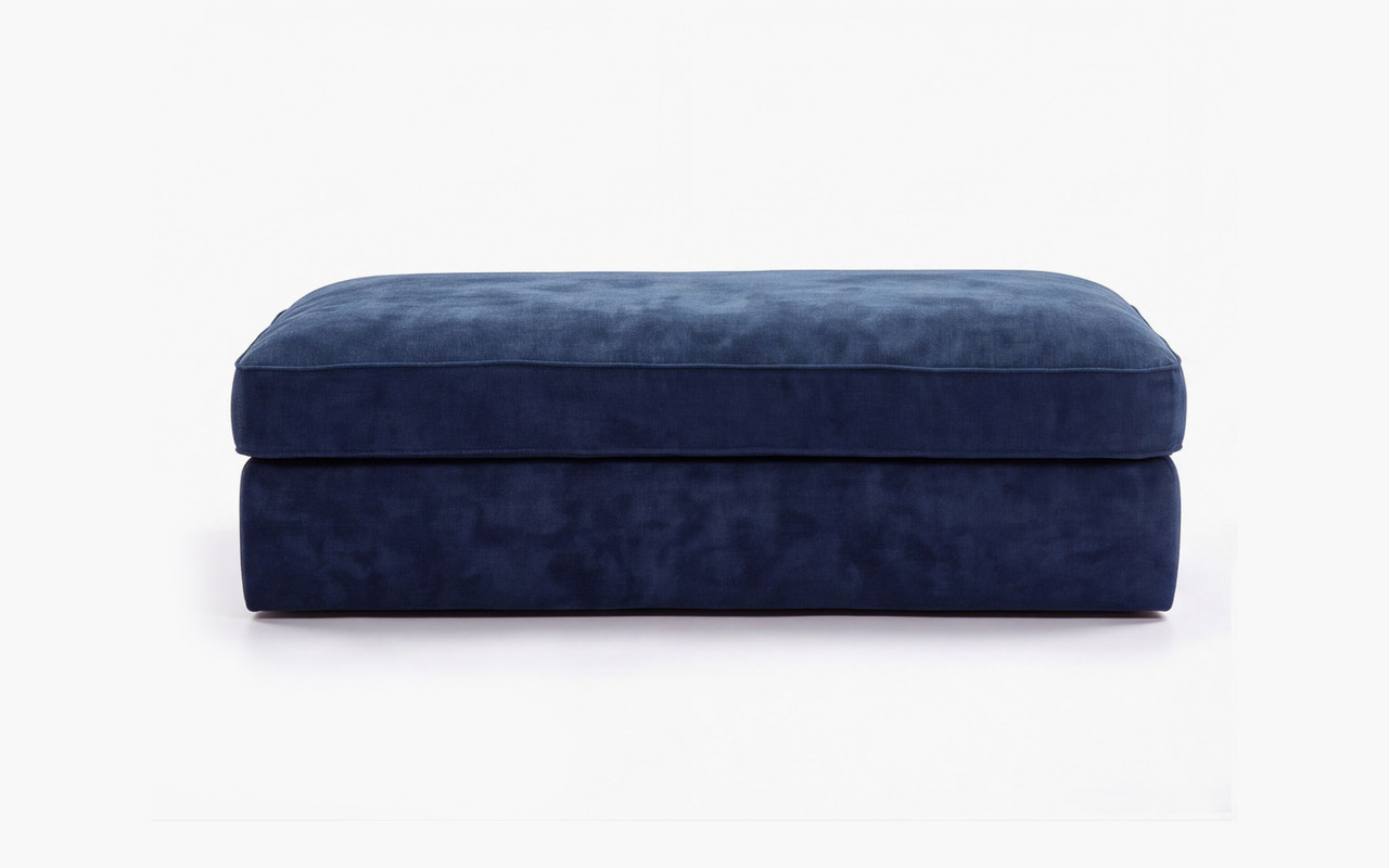 Hudson Ottoman - Lennox Indigo