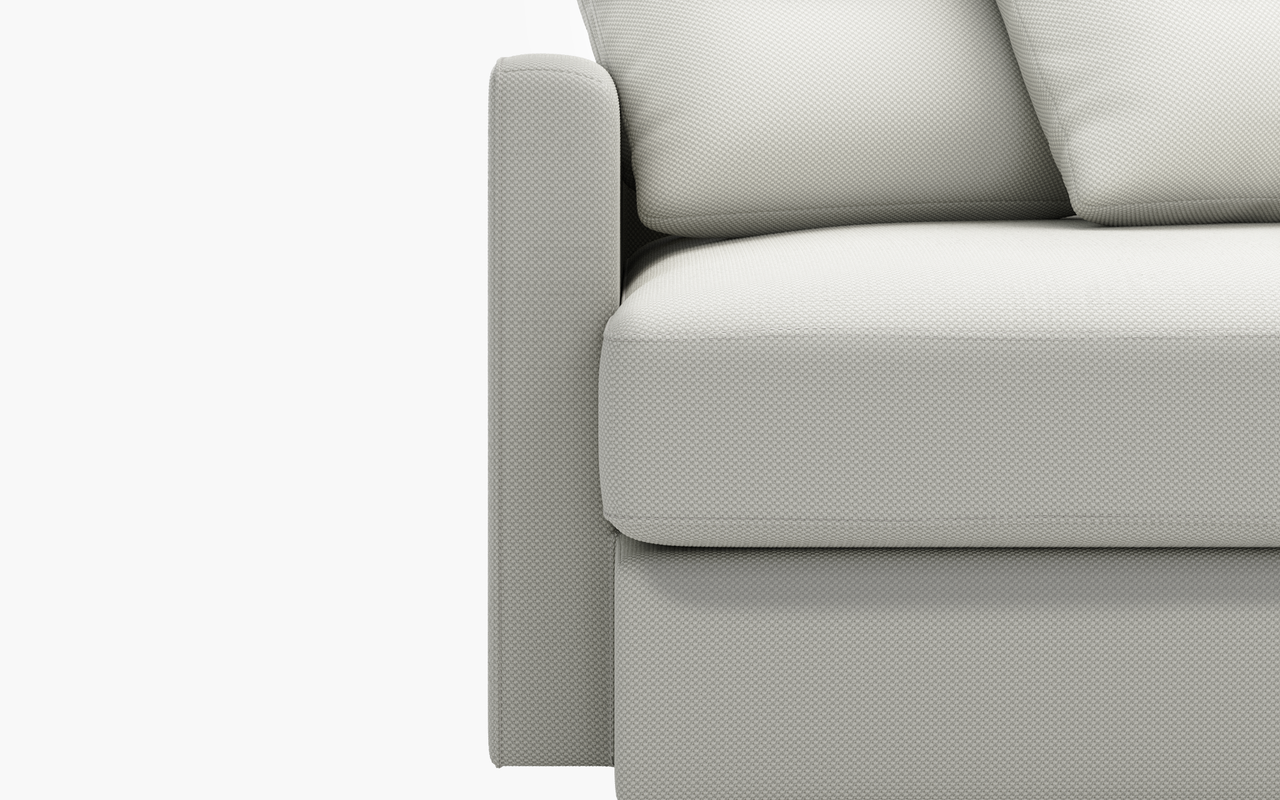 Mercer 2 Seat Sofa - Haven Natural with Multiple Back Cushions
