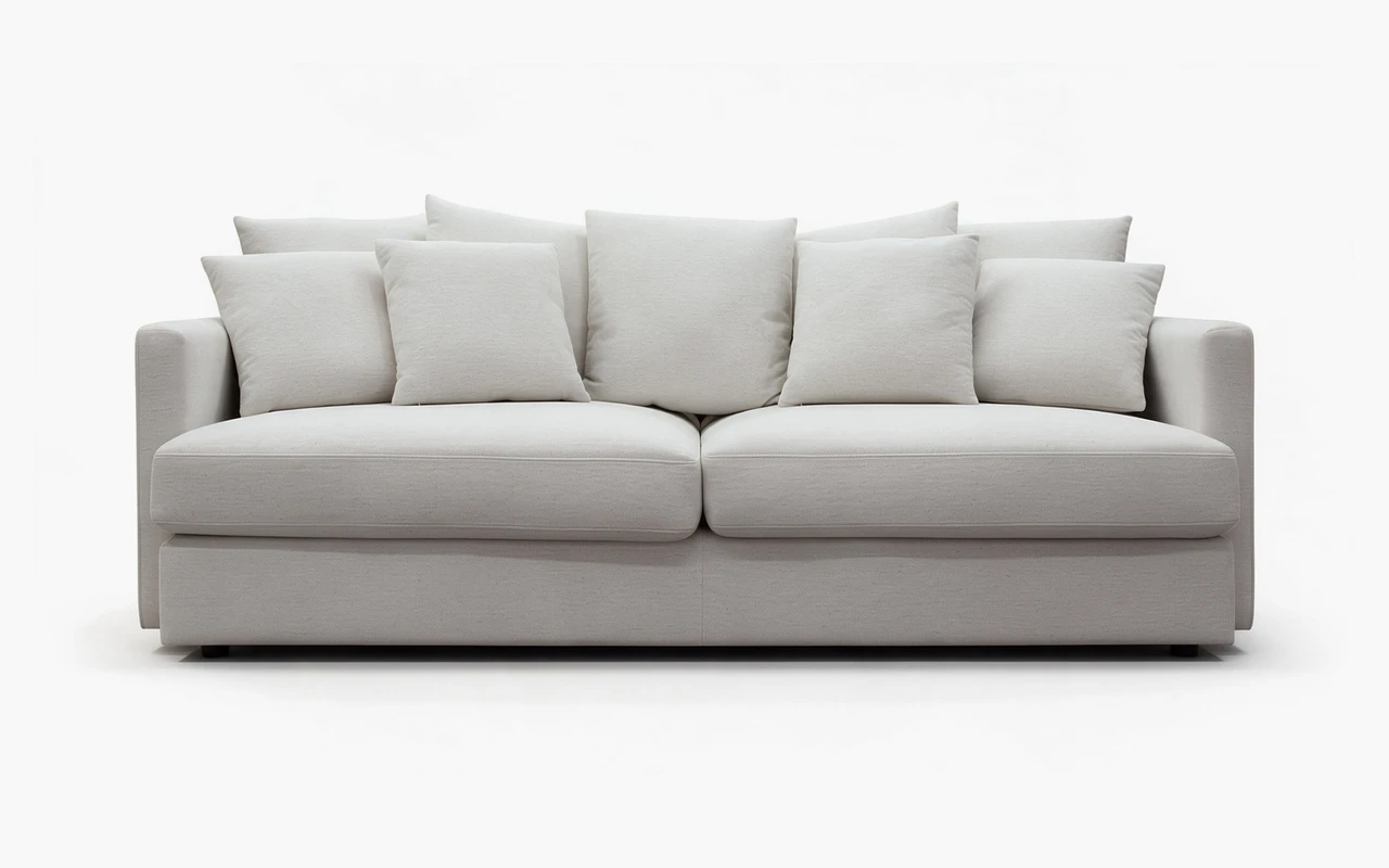 Mercer 2.5 Seat Sofa - Haven Natural with Multiple Back Cushions