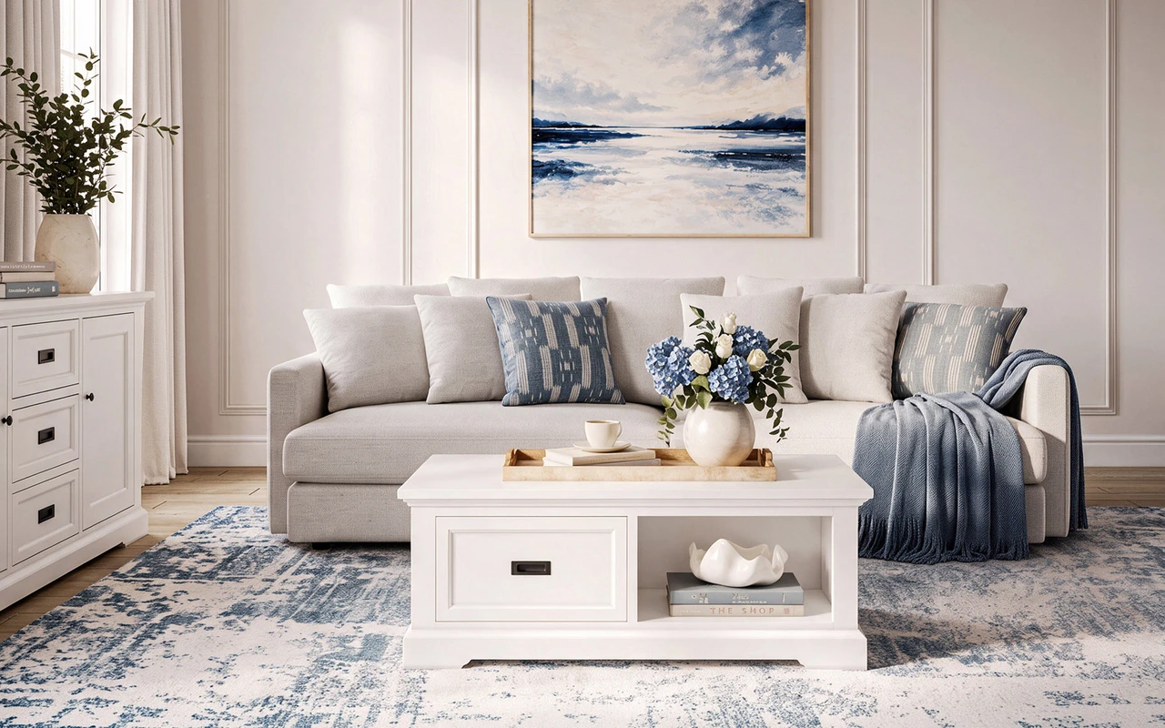 Mercer 2.5 Seat Sofa - Haven Natural with Multiple Back Cushions
