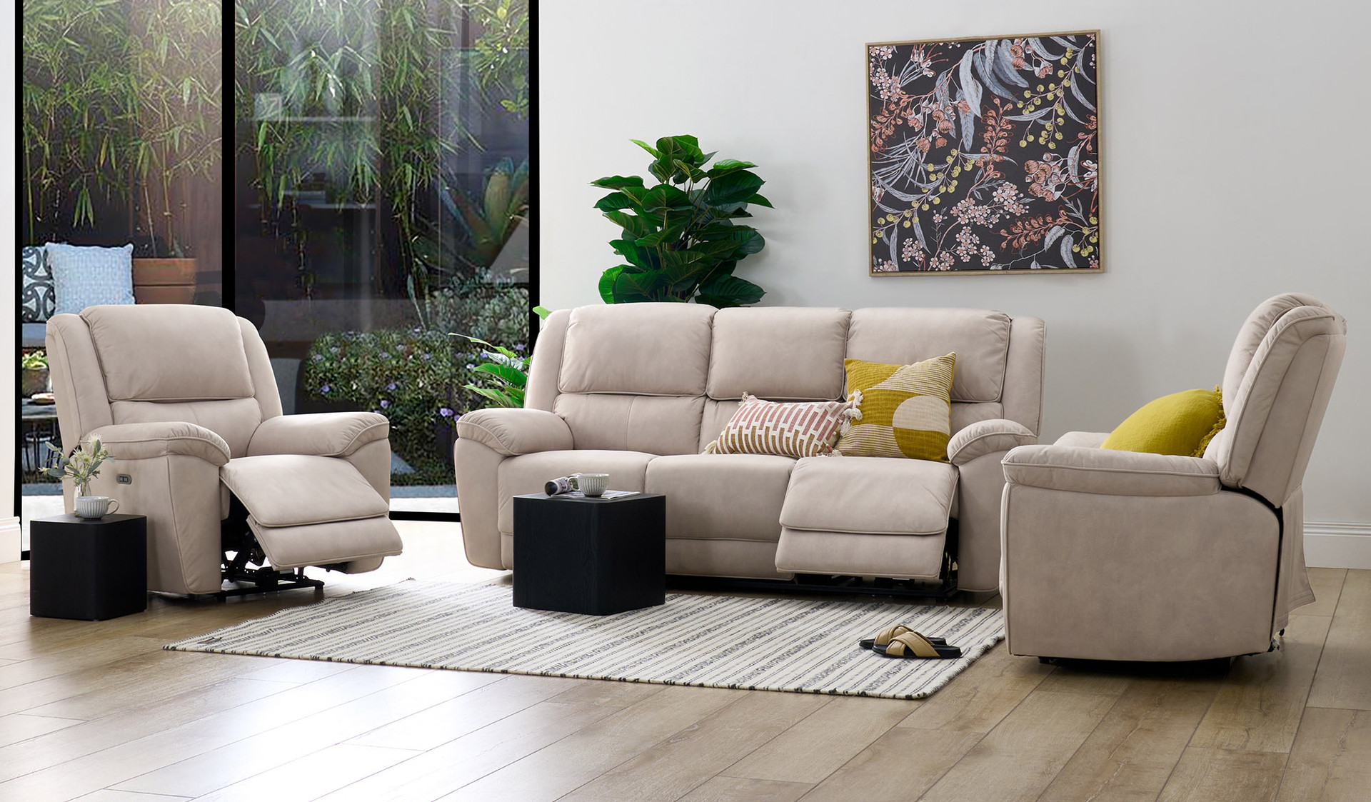 Juno 3 piece electric recliner lounge suite | Focus on Furniture