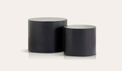 Sahara set of 2 black side tables