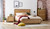 Eden tallboy suite in Australian messmate timber with black detailing, modern bedroom suite with tallboy and storage drawers