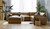 Brompton leather modular corner lounge + ottoman