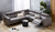 Bond leather 5 seat recliner corner lounge