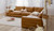 Volley leather 6 seat corner lounge