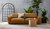 Loft leather 3 seat sofa