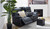 Piazza leather 3 seat recliner 