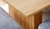 Denmark dining table in natural oak with matte clear finish and slatted timber legs, modern timber dining table