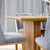 Denmark dining table in natural oak with matte clear finish and slatted timber legs, modern timber dining table