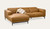 Empress leather 3 seat chaise lounge