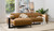 Empress leather 3 seat chaise lounge