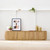 Carrera entertainment unit in Tasmanian oak timber with fluted detailing, curved silhouette, and natural water-based finish, modern timber TV cabinet