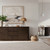 Armano buffet in rich dark oak with ceramic top and panelled design, contemporary timber storage cabinet