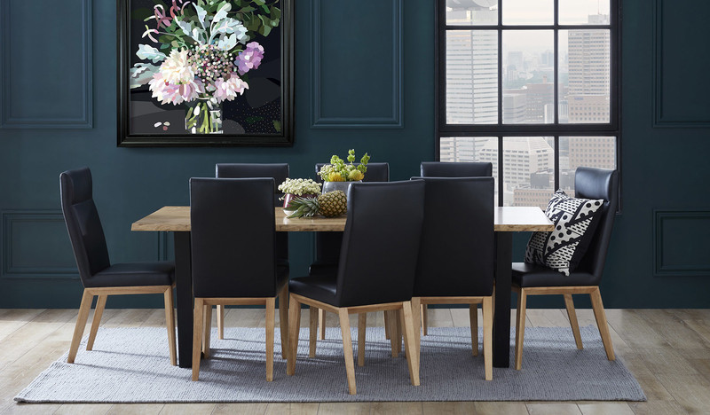 Archie dining suite with Penfold chairs Archie dining suite with Penfold chairs