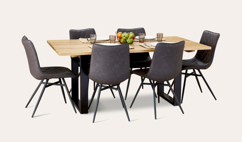 Eden dining suite with Husk chairs