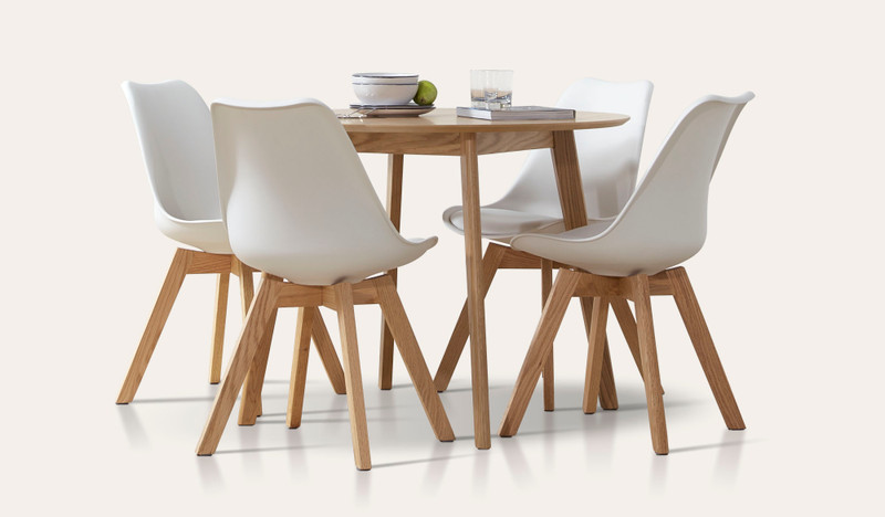 Riga 5 pce round top dining suite with Vibe chairs Riga 5 pce round top dining suite with Vibe chairs