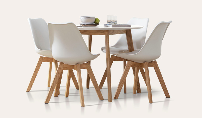 Riga 5 pce round top dining suite with Vibe chairs Riga 5 pce round top dining suite with Vibe chairs