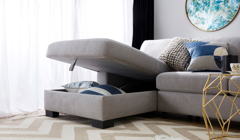 chaise lounge couch with storage