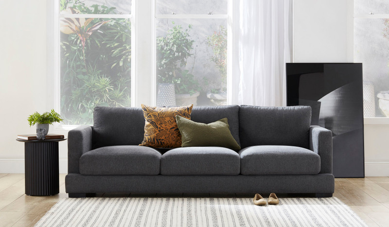 Tully 3 seat sofa in charcoal
