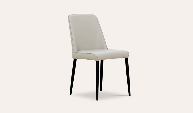 Lotus leather dining chair