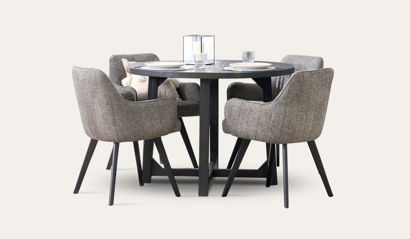 Harvard dining suite with grey Paros dining chairs