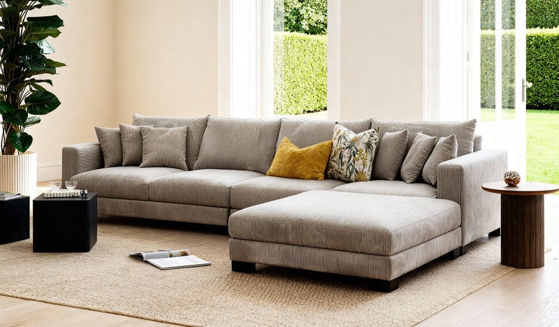 Harley 4 seat sofa + ottoman