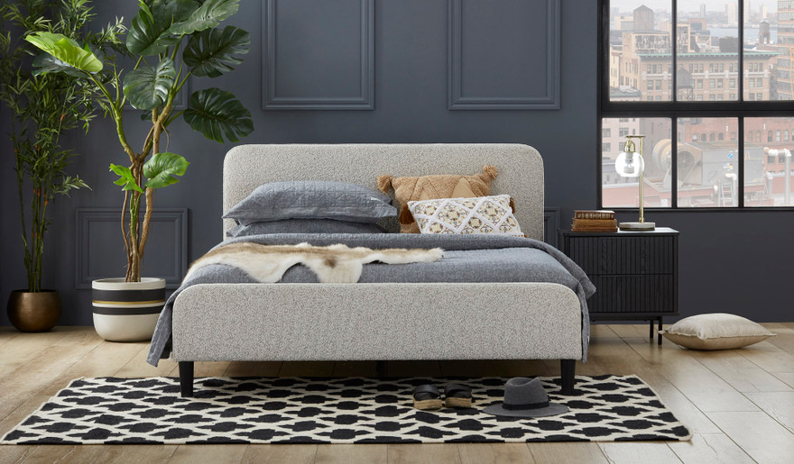 Coby bouclé bed