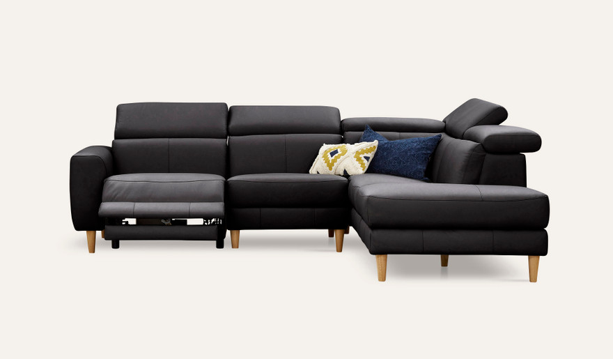 Voco leather chaise lounge