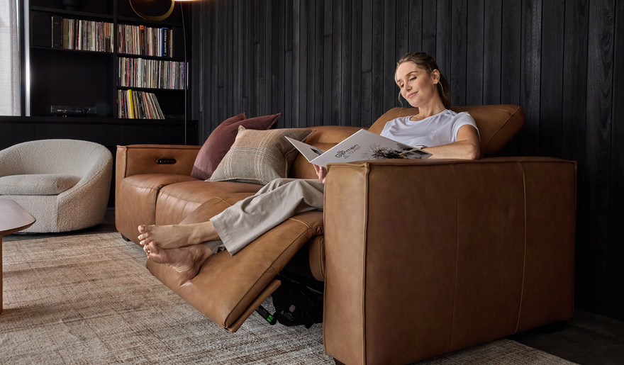 Javi leather 3 seat electric recliner