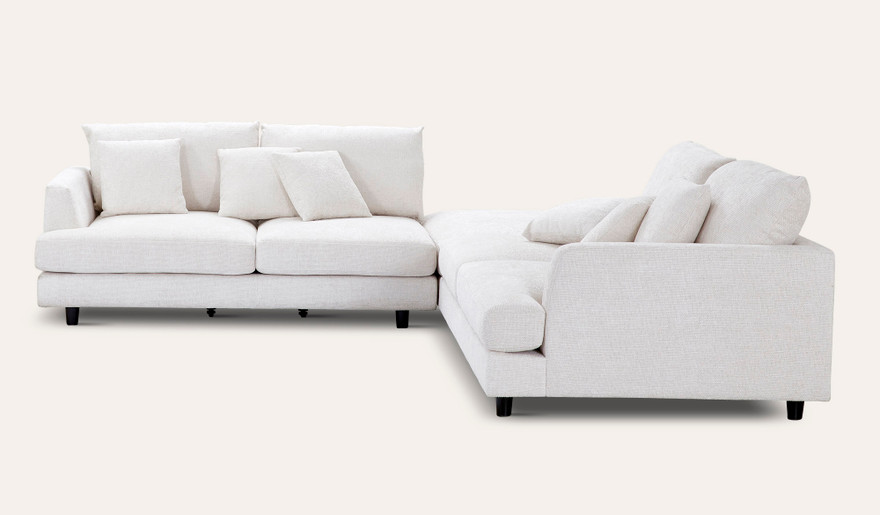 Quattro 4 Seat Sofa + Ottoman - Mornington Pearl 