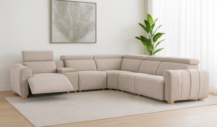 Davis 6 pce corner recliner lounge
