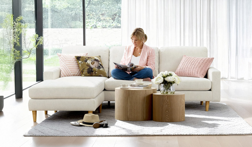 Condo 3 seat reversible chaise lounge