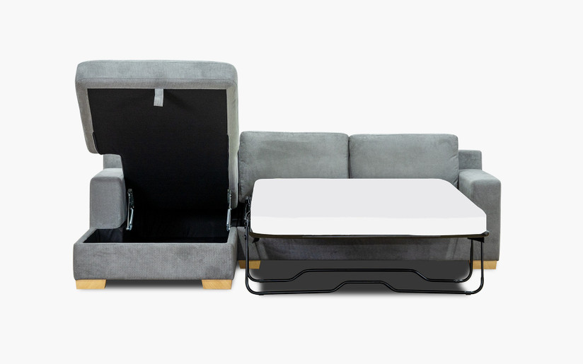 Jackson chaise lounge with storage + sofa bed
