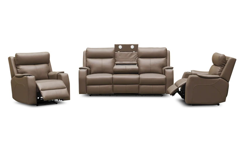 Langford leather recliner suite
