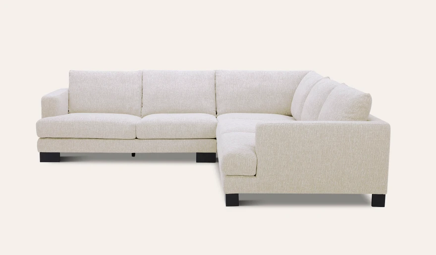 Alphard 6 seat corner lounge in linen