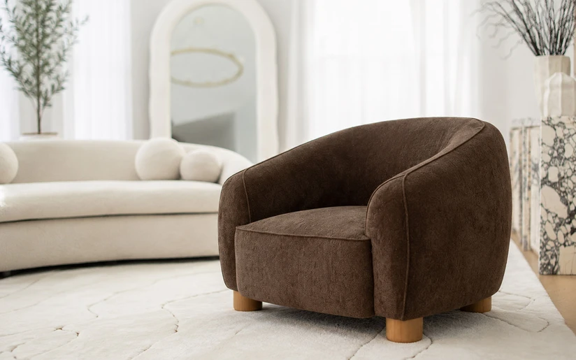 Coco Armchair - Cove Chocolate