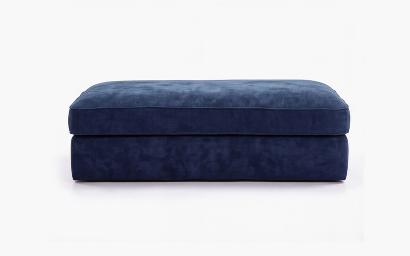 Hudson Ottoman - Lennox Indigo