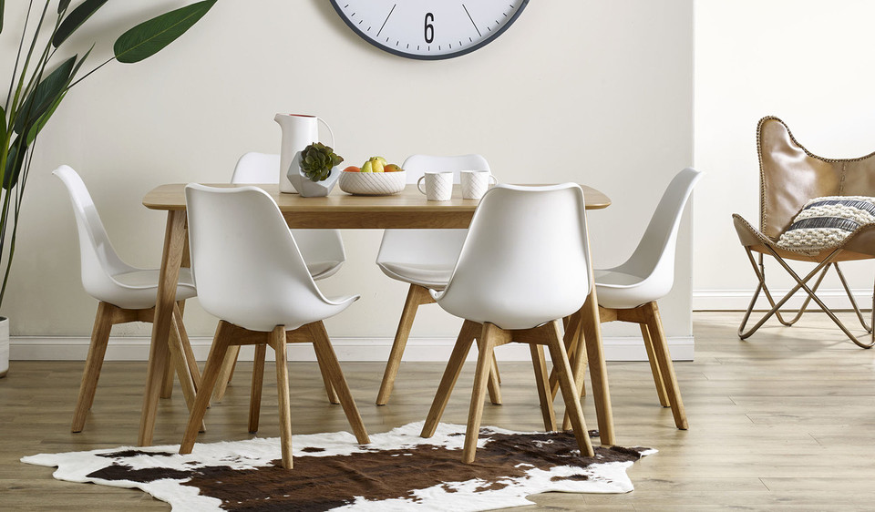 Riga rectangle dining suite with Vibe chairs
