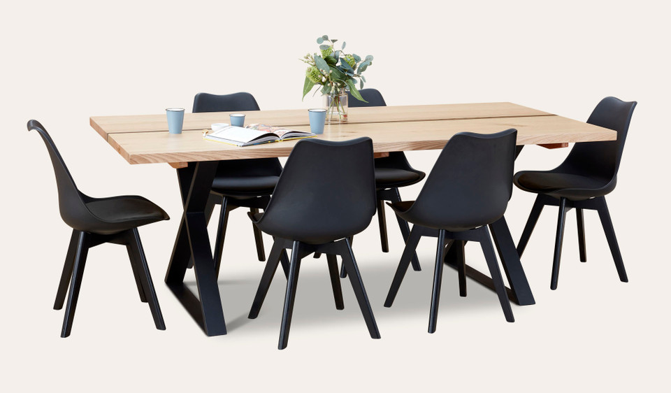Adelaide dining suite with Vibe chairs