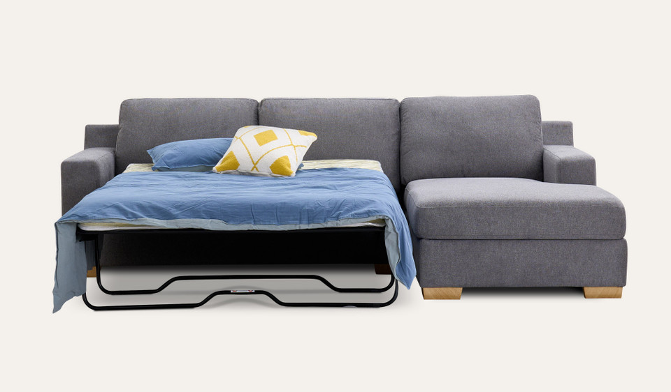 Austin v2 chaise lounge with storage + sofa bed