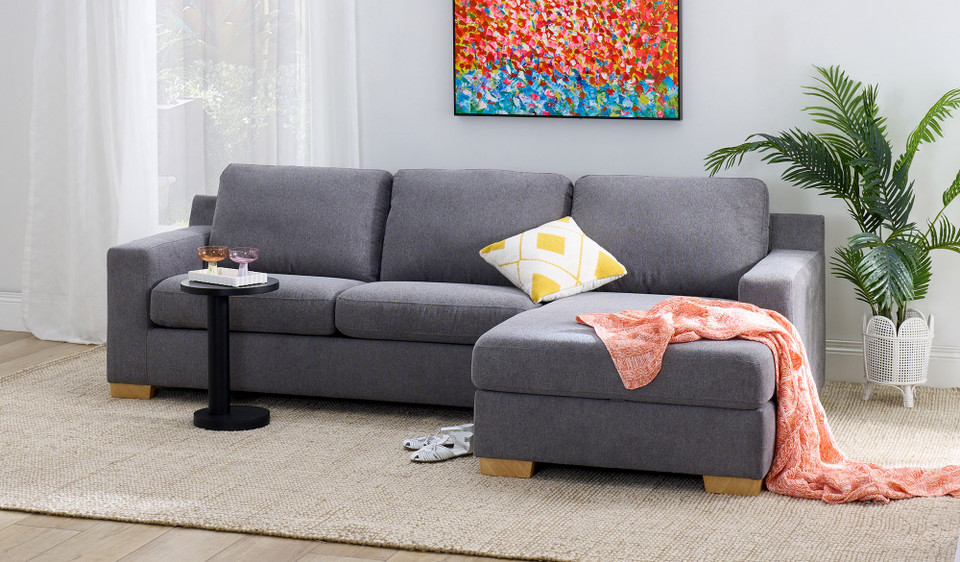 Austin v2 chaise lounge with storage + sofa bed