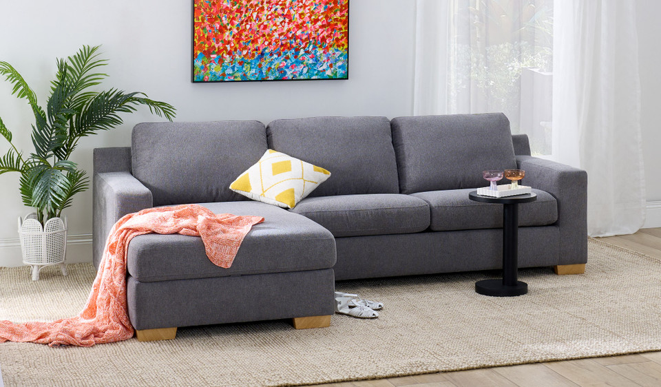 Austin chaise lounge with storage + sofa bed