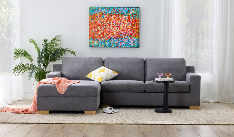 Austin chaise lounge with storage + sofa bed