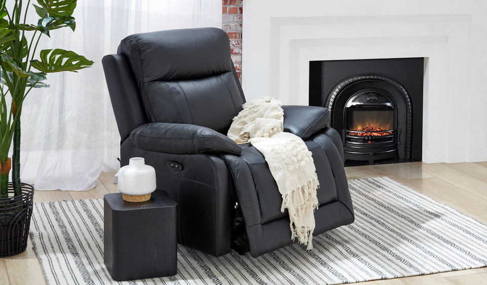 Piazza leather electric recliner 