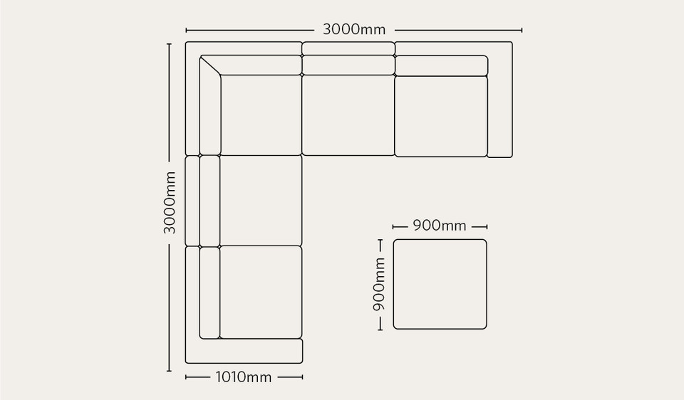 Kalista 5 pce modular corner lounge