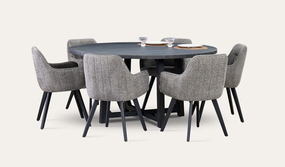 Harvard dining suite with grey Paros dining chairs