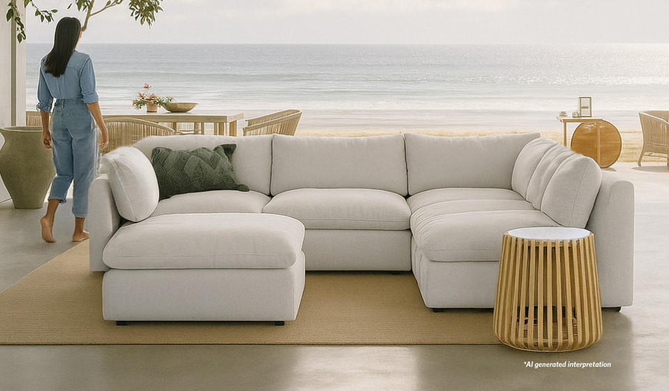 Chadwick 6 pce modular corner lounge