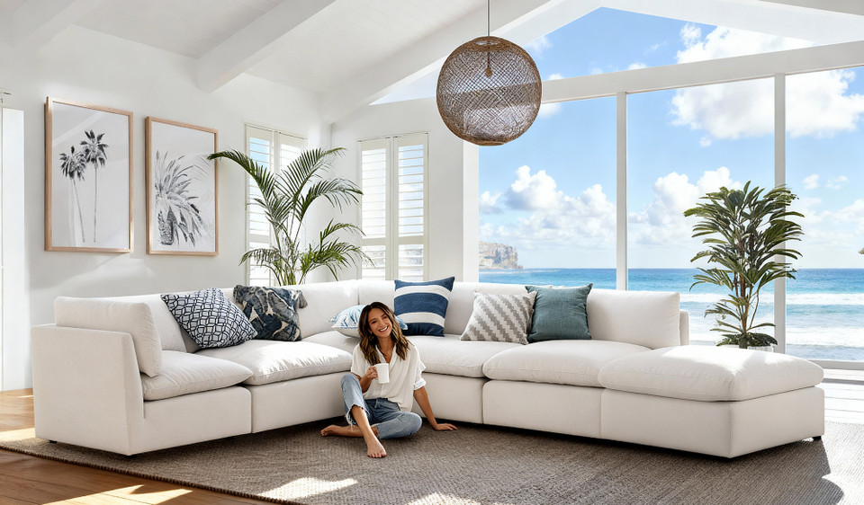 Chadwick 6 pce modular corner lounge